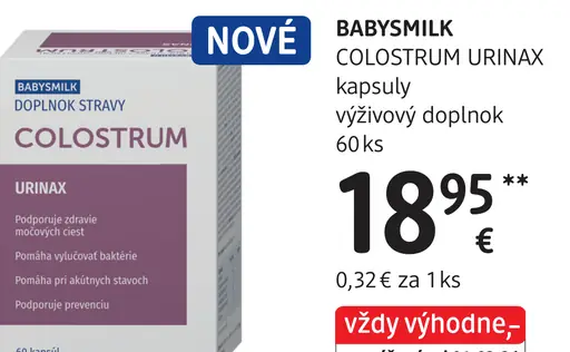 Babysmilk Colostrum Urinax kapsuly výživový doplnok
