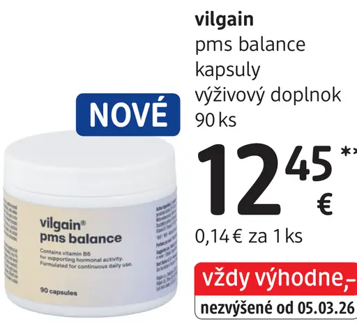 Vilgain PMS Balance kapsuly výživový doplnok