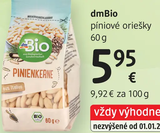 DmBio píniové oriešky