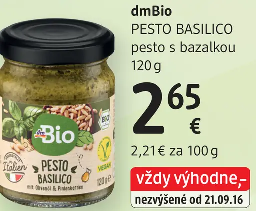 DmBio Pesto Basilico pesto s bazalkou