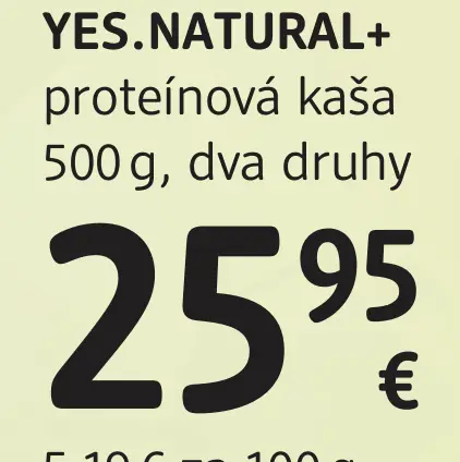 YES.NATURAL+ proteínová kaša