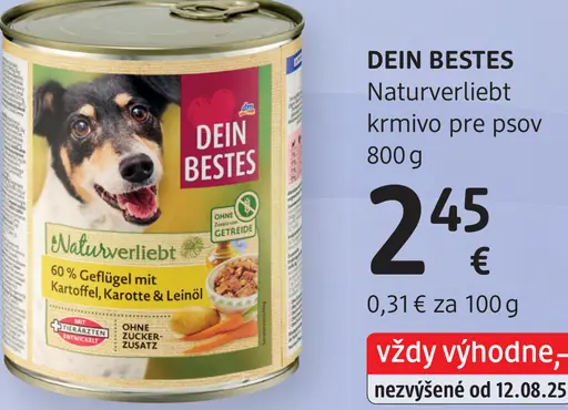 DEIN BESTES Naturverliebt krmivo pre psov