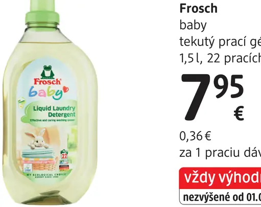 Frosch baby tekutý prací gél