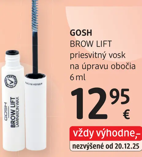 Gosh Brow Lift priesvitný vosk na úpravu obočia