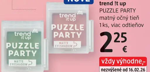 Trend !t up Puzzle Party matný očný tieň