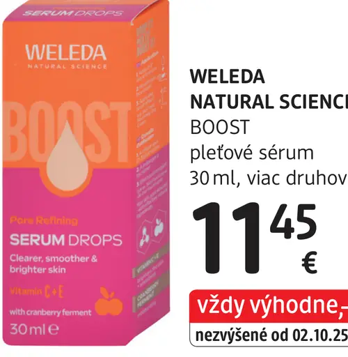 Weleda Natural Science Boost pleťové sérum