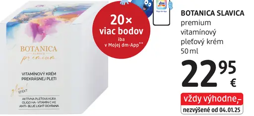 Botanica Slavica premium vitamínový pleťový krém