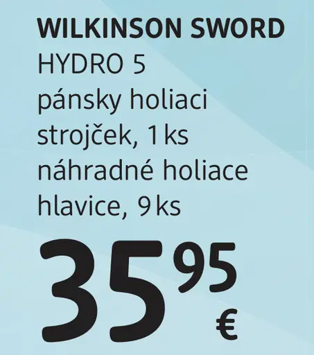 Wilkinson Sword Hydro 5 pánsky holiaci strojček s náhradnými hlavicami