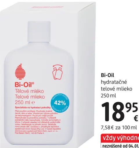 Bi-Oil hydratačné telové mlieko