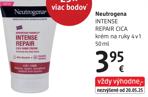 Neutrogena INTENSE REPAIR CICA krém na ruky 4v1