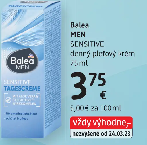 Balea Men Sensitive denný pleťový krém