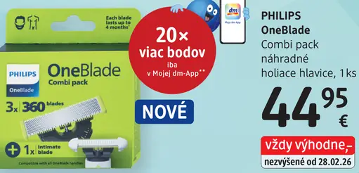 Philips OneBlade Combi pack náhradné holiace hlavice