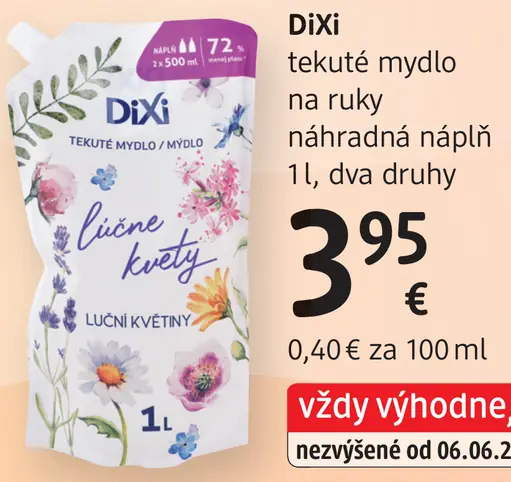 DiXi tekuté mydlo na ruky náhradná náplň