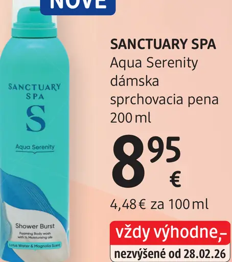 Sanctuary Spa Aqua Serenity dámska sprchovacia pena