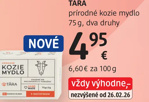 Tara prírodné kozie mydlo
