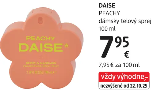 Daise Peachy dámsky telový sprej