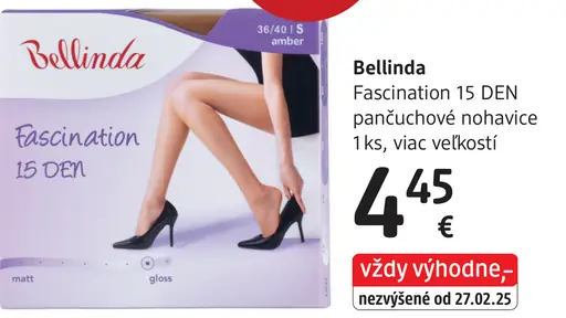 Bellinda Fascination 15 DEN pančuchové nohavice viac veľkostí