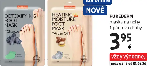 Purederm maska na nohy rôzne druhy