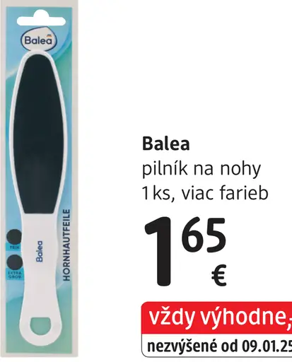 Balea pilník na nohy rôzne farby