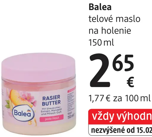 Balea maslo na holenie