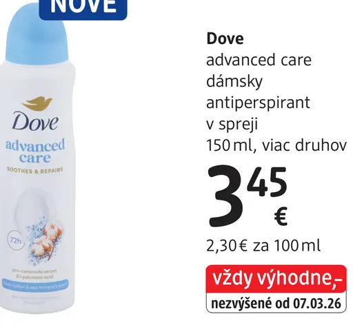 Dove advanced CARE dámsky antiperspirant