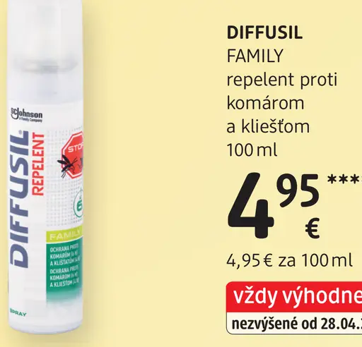 Diffusil Family repelent proti komárom a kliešťom