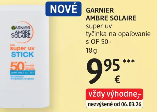 Garnier Ambre Solaire super UV tyčinka na opaľovanie s OF 50+