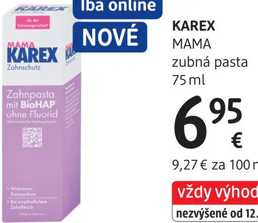KAREX MAMA zubná pasta