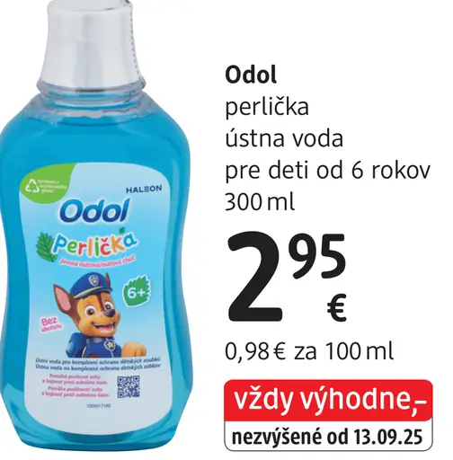 Odol perlička ústna voda pre deti od 6 rokov