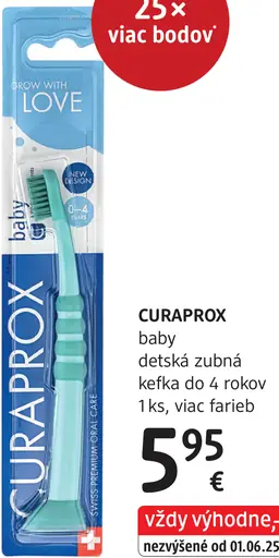 Curaprox baby detská zubná kefka do 4 rokov