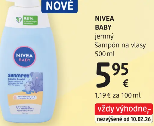 Nivea Baby jemný šampón na vlasy
