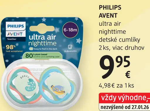 Philips Avent ultra air nighttime detské cumlíky