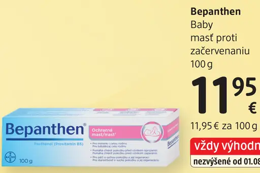 Bepanthen Baby masť proti začervenaniu