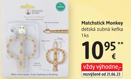 Matchstick Monkey detská zubná kefka
