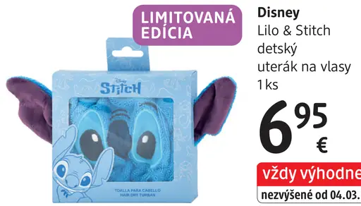 Disney Lilo & Stitch detská uterák na vlasy
