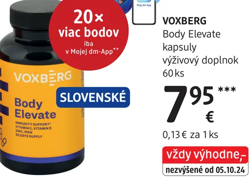 Voxberg Body Elevate kapsuly výživový doplnok
