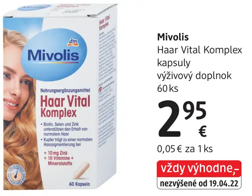 Mivolis Haar Vital Komplex kapsuly výživový doplnok