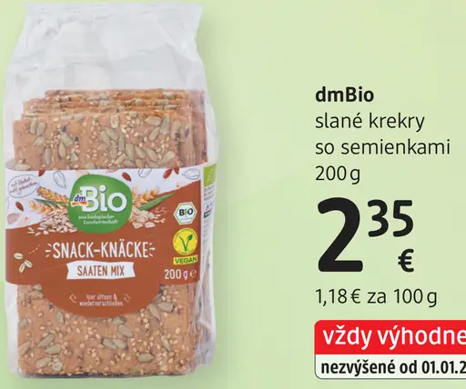 DmBio slané krekry so semienkami