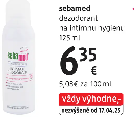 Sebamed dezodorant na intímnu hygienu