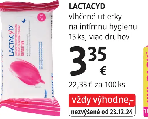 Lactacyd Fresh obrúsky na intímnu hygienu