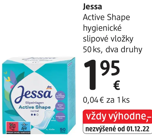 Jessa Active Shape hygienické slipové vložky
