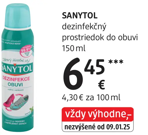 Sanytol Dezinfekčný prostriedok do obuvi