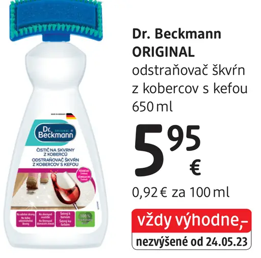 Dr. Beckmann Odstraňovač škvŕn z kobercov s kefou