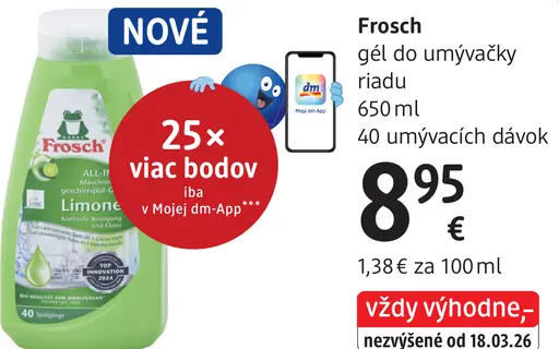 Frosch gél do umývačky riadu