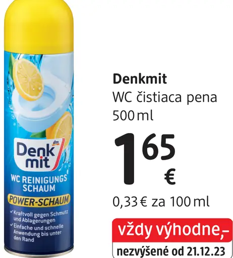 Denkmit čistiaca pena do toalety