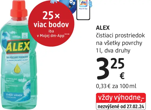 ALEX čistiaci prostriedok na všetky povrchy