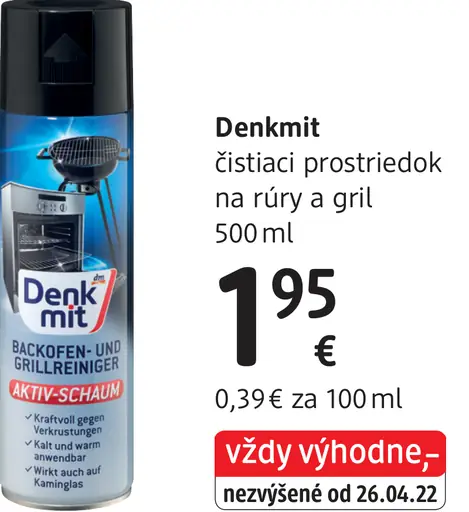 Denkmit čistiaci prostriedok na rúry a gril