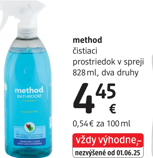Method čistiaci prostriedok v spreji