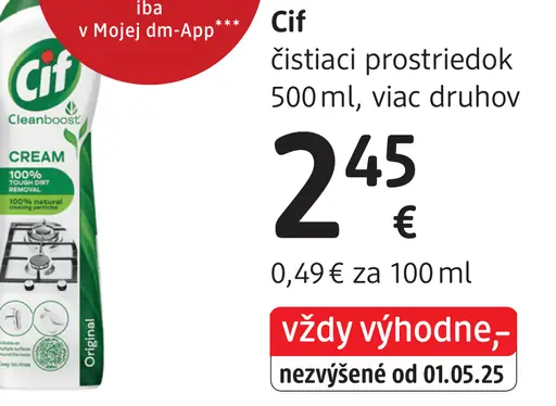Cif čistiaci prostriedok