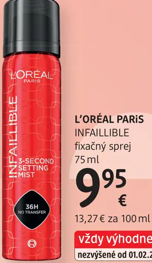 L'Oréal Paris Infaillible fixačný sprej